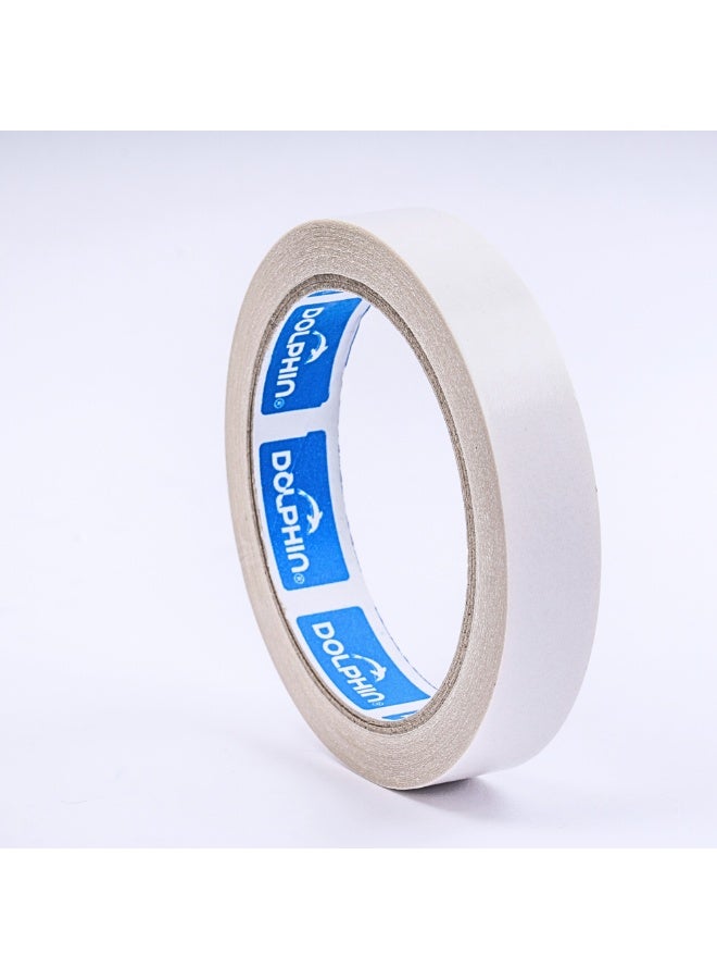 دولفين شريط لاصق مزدوج الوجه متعدد الاستخدامات من دولفين ½ بوصة × 15 ياردة – عبوة قطعتين، لاصق قوي قائم على المذيب وسهل القطع - Image 2